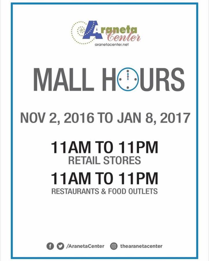 holidaymallhoursaranetacenter